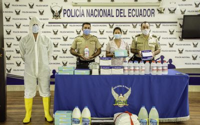 Entrega de elementos de bioseguridad a la Policía Nacional