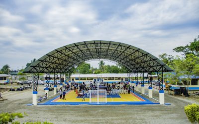 ALCALDE FREIRE INAUGURÓ CANCHA DE USO MÚLTIPLE  EN LA ESCUELA TENIENTE HUGO ORTIZ