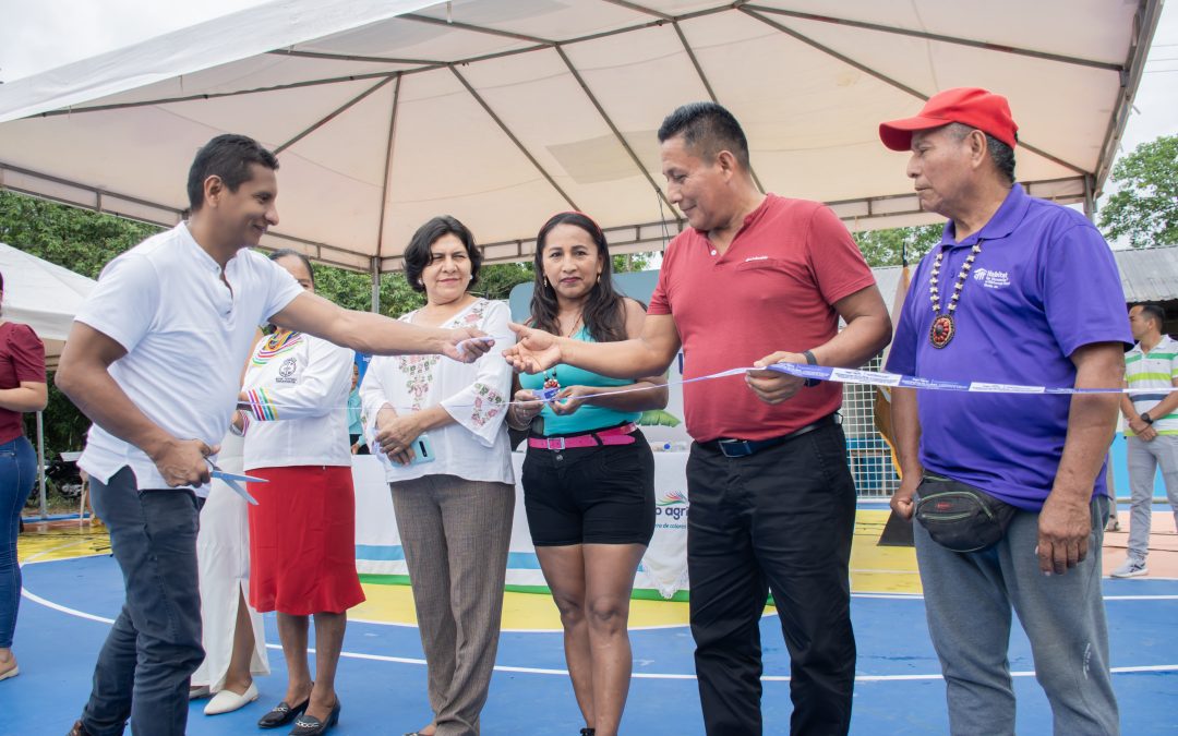 La comunidad kichwa Domingo Calapucha estrena cancha de uso múltiple.